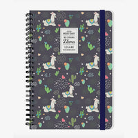 AGENDA 12 MESI SETTIMANALE LARGE SPIRALATA - 2019 - LLAMA