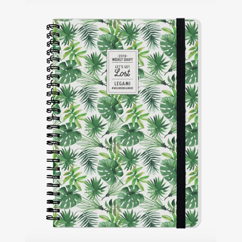 AGENDA 12 MESI SETTIMANALE LARGE SPIRALATA - 2019 - JUNGLE