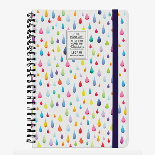 AGENDA 12 MESI SETTIMANALE LARGE SPIRALATA - 2019 - AFTER RAIN