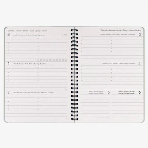 AGENDA 12 MESI SETTIMANALE LARGE SPIRALATA - 2019 - PANDA