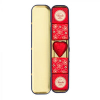 VALENTINES LATTINA IN METALLO PORTAPENNE con cioccolatini VENCHI all'interno