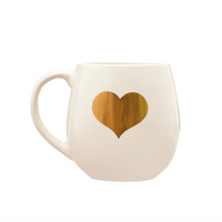 GOLD HEART MUG - TAZZA CUORE