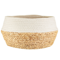 WHITE DIP ROSE & GRASS BASKET