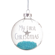 BABY GIRL FIRST CHRISTMAS BAUBLE