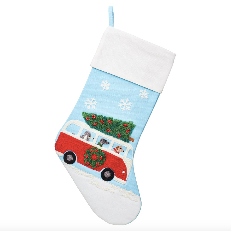 CALZA NATALIZIA - DOGS IN CAMPER VAN CHRISTMAS STOCKING