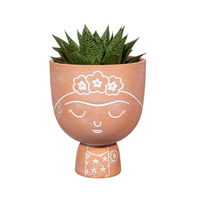 FRIDA kahlo TERRACOTTA LARGE PLANTER