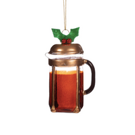 CHRISTMAS CAFETIERE SHAPED BAUBLE