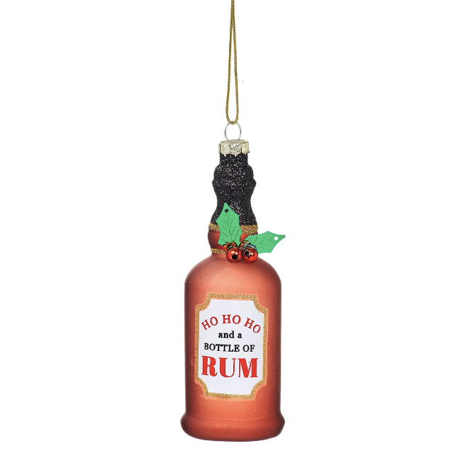 HO HO HO BOTTLE OF RUM DECORATION