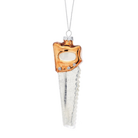 GOLD AND SILVER SAW SHAPED BAUBLE