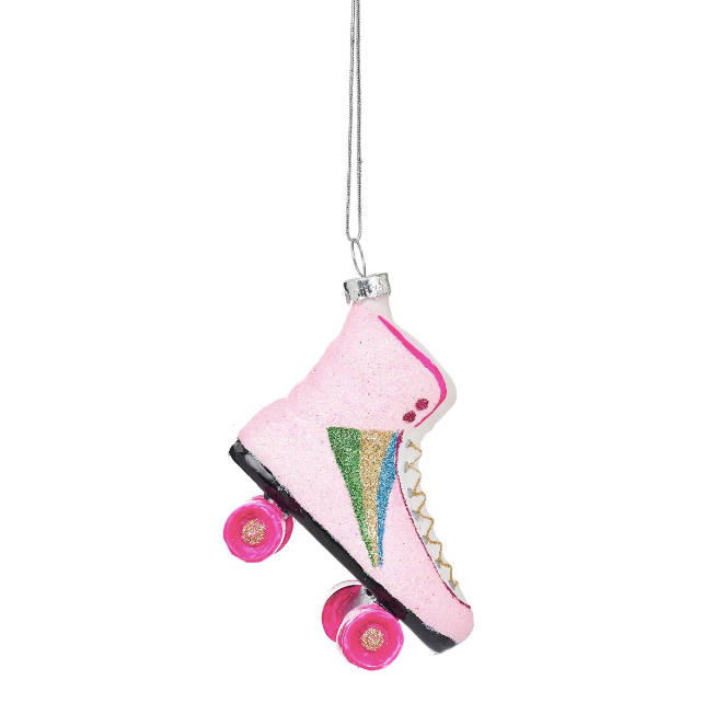 RETRO ROLLERSKATE SHAPED BAUBLE