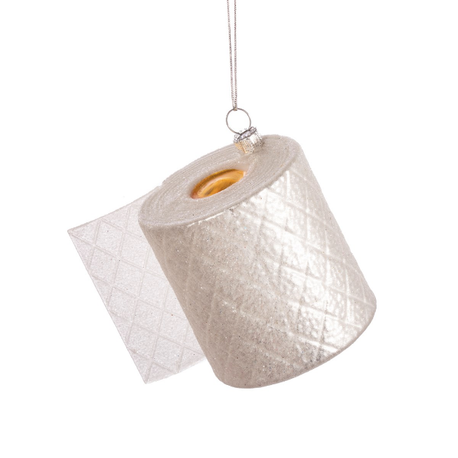 LOO ROLL SHAPED BAUBLE