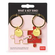 portachiavi metallo smaltato set da due - what a key ring! puzzle