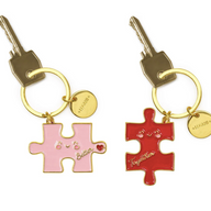 portachiavi metallo smaltato set da due - what a key ring! puzzle