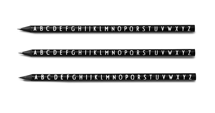 PENCILS 5PACK BLACK - DESIGN LETTERS